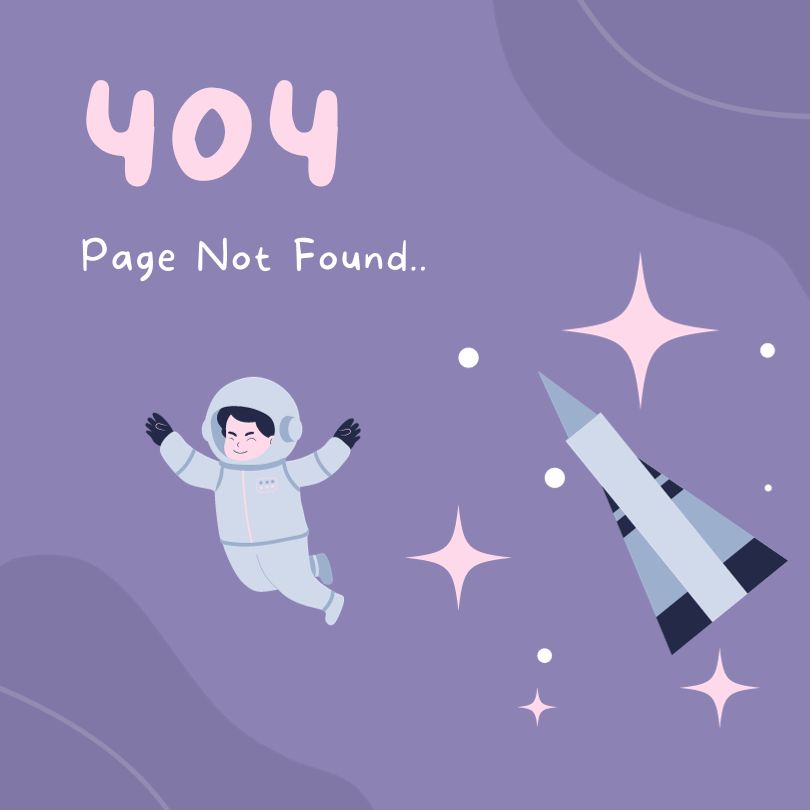 erro 404 page not found - astronauta e nave